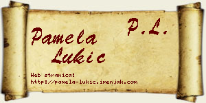 Pamela Lukić vizit kartica